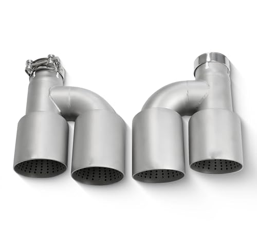 Tuyau d'échappement double sortie ID51-OD89mm embout de silencieux universel pour voiture de course