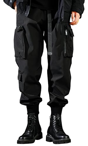 MOKEWEN Men's Jogger Pockets Ankle Athletic Ankle Cargo Pants