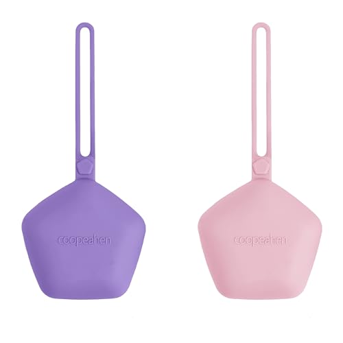 Image of Pacifier Holder Case, Large Capacity Portable Pacifier Storage Case, 100% Food Grade Silicone Pacifier Holder,BPA Free, 2Pcs(Pink&Purple)