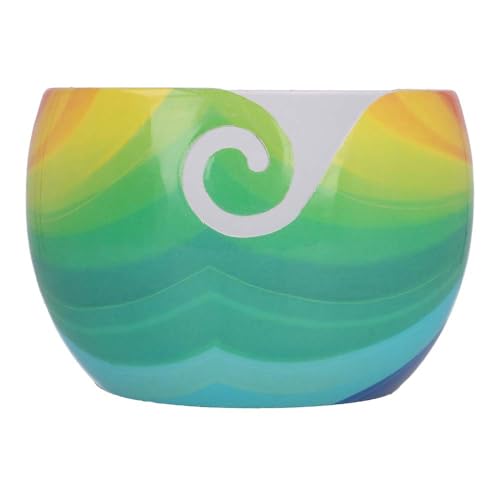 Image of Scheepjes Yarn Bowl Illusion - Unbreakable, 15x10cm, Multi-Color - Ideal for Knitting and Crochet Projects - Durable Yarn Storage Solution