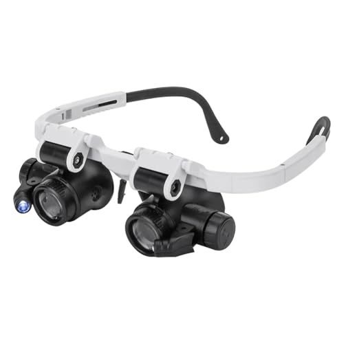 Pesfehhy Szkło powiększające z 2 diodami LED 8X/15X/23X teleskopowe lupy lupy okulary do elektronicznego spawania zegarek narzędzie do naprawy