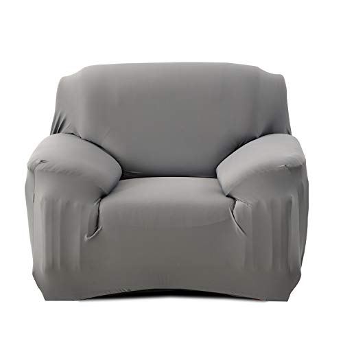 Cornasee Funda de sofá Elastica 1 plazas,Cubierta para sofá con Cuerda de fijación,Gris