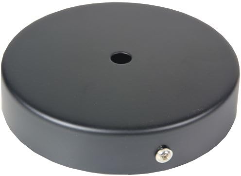 Metal Ceiling Dhakkan Base for Light Fittings, Round 9.75 cm Canopy Plate, Black Finish Lamp Holder Cover, Wall & Ceiling Light Mounting Plate, Pack of 1-image-26