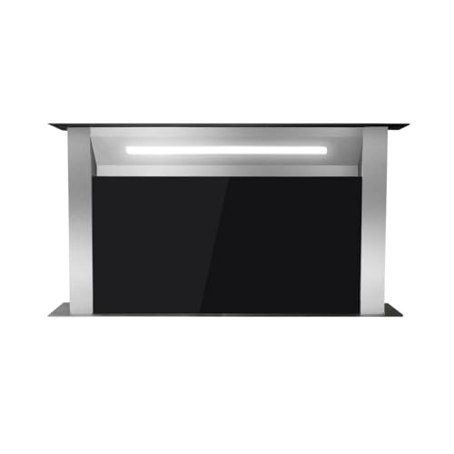 KKT KOLBE Downdraft Dunstabzug 60 cm | Tischabzug versenkbar | Dunstabzugshaube | Edelstahl | schwarzes Glas | Nachlaufautomatik | SensorTouch Bedienung | DRAFT600