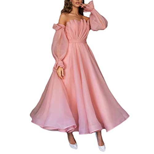 ORANDESIGNE Abendkleid Damen Lang Elegant Ballkleid V-Ausschnitt Maxikleid...