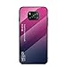 Produktbild FANFO® Hülle für Xiaomi Poco X3 NFC (Pocophone X3 NFC) Handyhülle, Farbverlauf aus Gehärtetem Glas Stoßfest Mobile Rückseite Case Cover, Kratzfeste Handytasche Silikonhülle Schutzhüllen, Rose