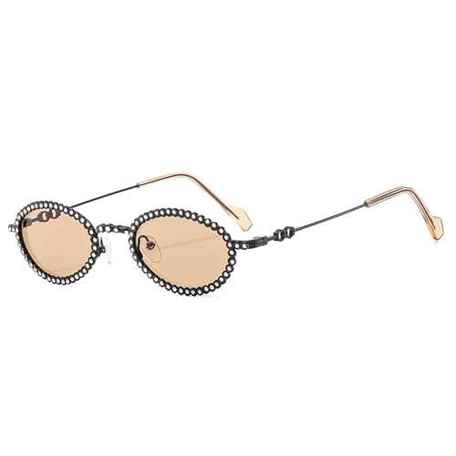 Lunettes de soleil ovales tendance verres solaires UV400 mixtes