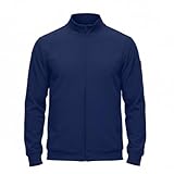 Natural Uniforms Mens Cool Stretch Full Zip Up Scrub Jacket (True Navy Blue, Small)