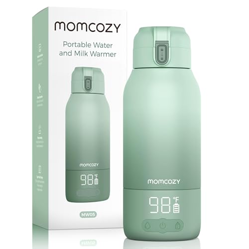 Momcozy MW05, calienta biberones portatil para bebé, capacidad de 500 ml, con certificado TÜV-CE, calentamiento rápido en 3 minutos