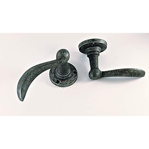 Infinity Decor Antique Pewter Lever Handle Set Cover