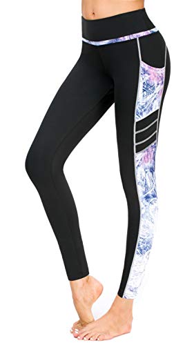 Munvot Women's Active Sport Yoga Leggings Running Pants with Side Pocket XS
