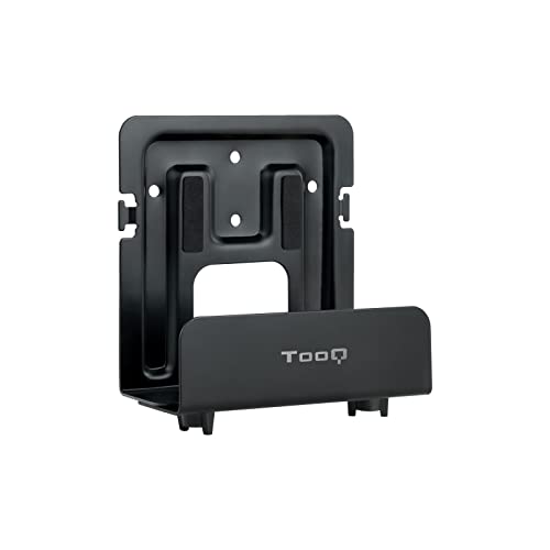 TooQ TQMPM4776 - Support Mural Universel pour Lecteur multimédia, routeur, Mini-PC, Noir