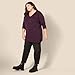 Amazon Essentials Women's Lightweight Long-Sleeve V-Neck Tunic Sweater (Available in Plus Size), Burgundy, X-Large