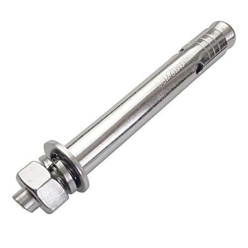 Image of 10 Pack M12x120mm Expansion Bolts Anchor Bolt 304 Stainless Steel External Hex Expansion Screw Bolt Sleeve Anchor Fastener Wall Concrete