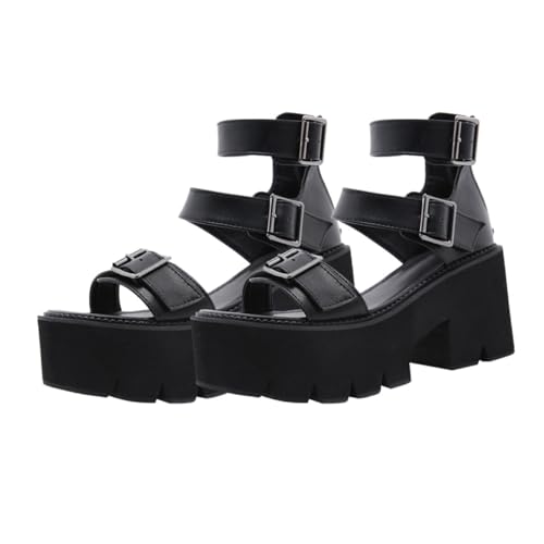 Sandales pour femmes d'été à talons épais et design créatif de semelle épaisse Ipetboom