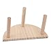Pssopp Hamster Play Wooden Stand, Wood Half Round Hamster Standing Wood Desk Small Animal Activity Wooden