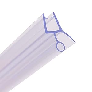 HNNHOME Rubber Plastic Bath Shower Screen Seal Strip for 4-6mm Glass Door Curved Straight 5-10mm Gap
