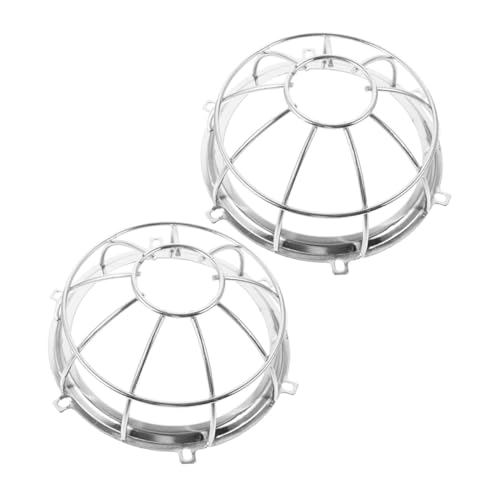 NAMOARLY 2個消防スプリンクラー用耐久アイアンブラケットカバー 簡単設置の煙感知器保護シールド 動作検知範囲を妨げず火災警報器を確実に