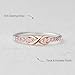 STORYJEWELLERY Rose Gold Rings for Women, Dainty 925 Sterling Silver Infinity Ring, Pink Promise Rings for Her, Fashion Stacking Wedding Band, Pinky Ring for Women, Unique Gifts for Her, Size 11