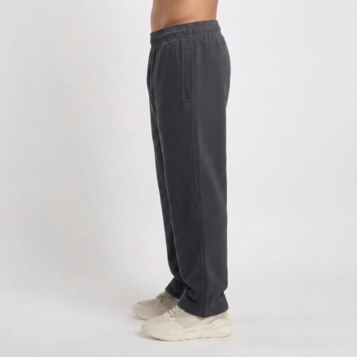 Image of MARK LOUIIS Men's Baggy Trackpants | Regular Fit Cotton Sweatpants with Drawstring Waist & Side Zipper Pockets | Oversized Casual Track Pants for Gym