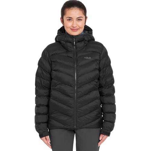 Rab Women's Nebula Pro Hooded Jacket, Lightweight & Insulated for Hiking & Mountaineering- Black - Small