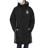 [タイムリー] ベンチコート キッズ 中綿 ロングコート アウターウェア 男の子 女の子 撥水加工 2609 ブラック/ホワイト 160cm