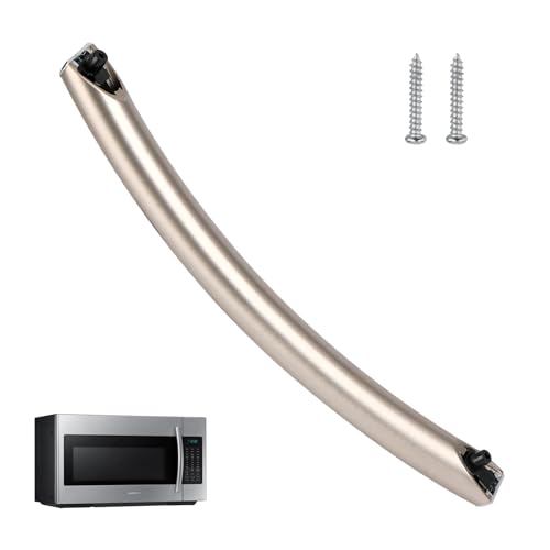 Image of DE94-04309A DE94-04309B Microwave Door Handle with 2 Screws, ME17R7021ES ME19R7041FS Handle, Compitable for Samsung ME21R7051SS ME21R7051SG Microwave(See Figure 3 for Specific Models)