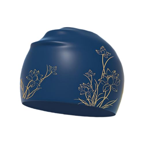 Lljsszr Premium Silicone Swim Cap for and Removal - Ideal for Water Sports, Gold