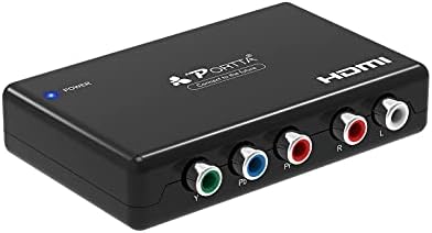 Portta HDMI Converter HDMI to YPbPr RGB Component Plus R/L Audio Converter V1.3 Support 1080P@60Hz 2 Channel LPCM HDMI Audio Extractor for HDTV PS3 PS4 HDVD Player Wii Xbox etc