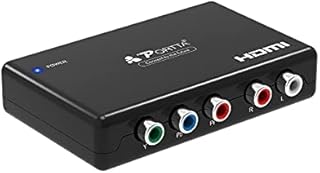 HDMI to Component Converter, PORTTA HDMI to YPbPr Adapter + R/L Audio Extractor, HDMI to 5 RCA RGB Video Converter, Support 1080P 60Hz for PS3 PS4 DVD