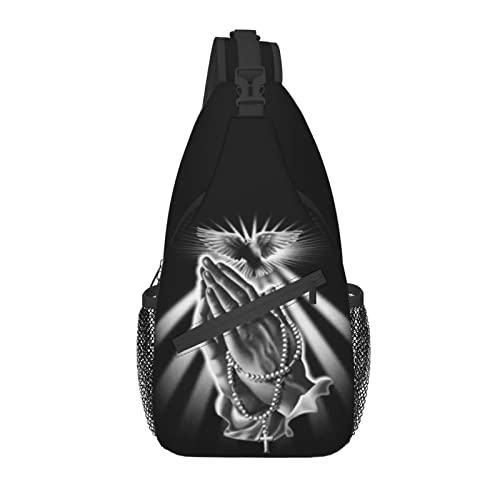 Christian Jesus Sling Bag Crossbody Chest Daypack Fashion Jesus Cross Casual Backpack Shoulder Bags for Women Men