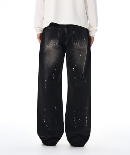 Pantete Men's Splash Ink Hip Hop Baggy Jeans Y2K Wide Leg Loose Fit Skater Denim Straight Leg Trousers Streetwear4