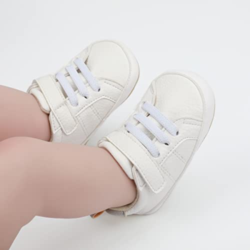 Image of E-FAK Baby Shoes Boys Girls Infant Sneakers Non-Slip Rubber Sole Toddler Crib First Walker Shoes