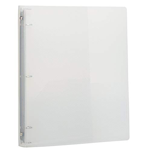 Jam Paper Plastic 0.75 Inch Binder - Clear 3 Ring Binder - Sold Individually #TOP1
