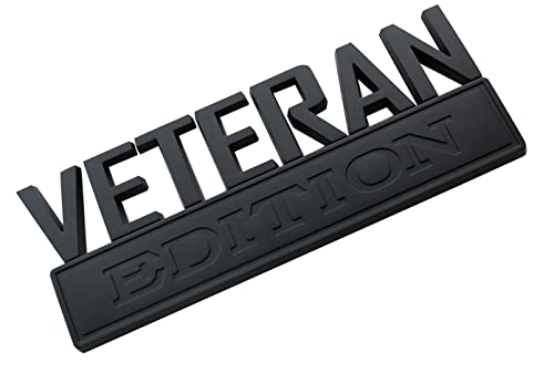 Image of 1x 7 Large Veteran Edition VA Emblem Badges Decal Car Flag Decal Military Replacement for F150 F250 F350 Chevy Silverado 1500 2500 Chevrolet C10 C15 (Black)