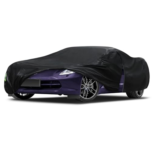 Image of Migaven 6 Layers Car Cover Custom Fit for Corvette C4 C5 C6 C7 C8 1980-2025, Waterproof Full Exterior Cover with Door Zipper (Not Include Mirror Pocket)