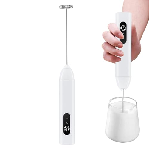 Espumador de leche de mano - Batidor eléctrico de 9,53 pulgadas Mezclador de bebidas Mini espumador | Batidor mezclador de bebidas, minilicuadora para Latte, capuchino, café, Chocolate, bebida