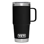 YETI Rambler 20 oz Travel Mug, Stainless Steel, Vacuum Insulated with Stronghold Lid, Black