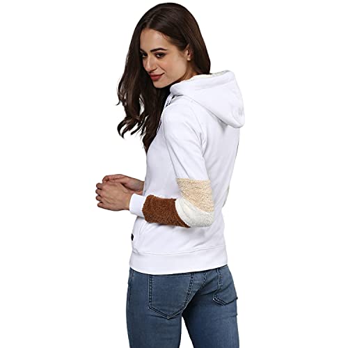 Image of Campus Sutra Cotton Women High Neck Sweatshirt