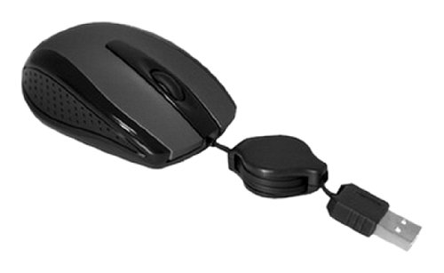Woxter NETMOUSE V120 BLACK - Ratón óptico Retráctil,color