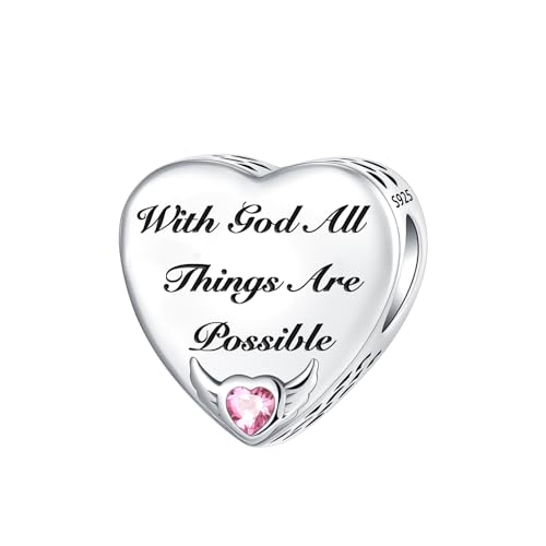 Image of LUXILLA Love You Best Friend Grandma Wife Heart Charm 925 Sterling Silver Charms Fit for Bracelets Necklace Jewelry Gift for Women