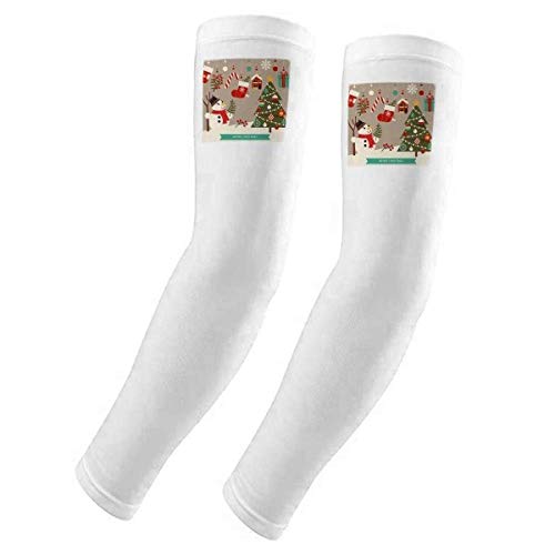 Gants de Noël bonhomme de neige manches de bras protection solaire UV festival