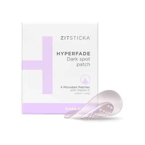 ZitSticka Hyperfade Acne Patches for Face - World's Most Potent Pimple Patch with Fast-Acting Microdarts - Starts Working within 2 Hours for Deep, Early-Stage Zits & Blemish - 4 Count Cover