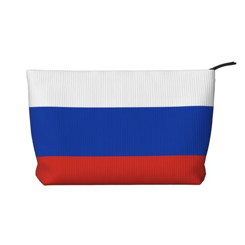 Xzdcal Russian Flag Corduroy Makeup Bag With A Sturdy Lining For Travel And Daily Use cover