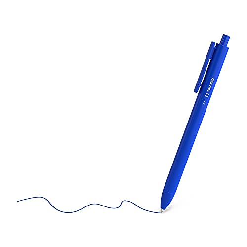 Image of Staples TRU RED Retractable Gel Pens, Medium Point 0.7mm, Blue Ink, 24 Pack - Quick-Dry Pens for Smooth Everyday Writing