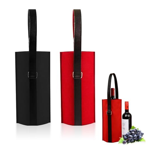 2 sacchetti regalo per vino, bottiglie di feltro, sacchetti regalo,