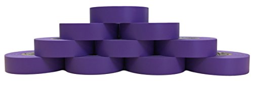 Image of TradeGear Purple 10 Pack - UL Listed Colored Electrical Tape, 60 ft x 3 /4 in, 600V, Flame Retardant, Waterproof, Rubber Adhesive - Phase Marking, Wire ID, Automotive
