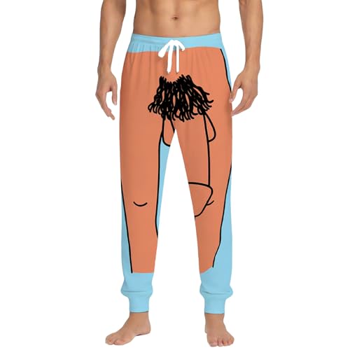 Pantalon de jogging confortable homme avec imprimé graphique original décontracté