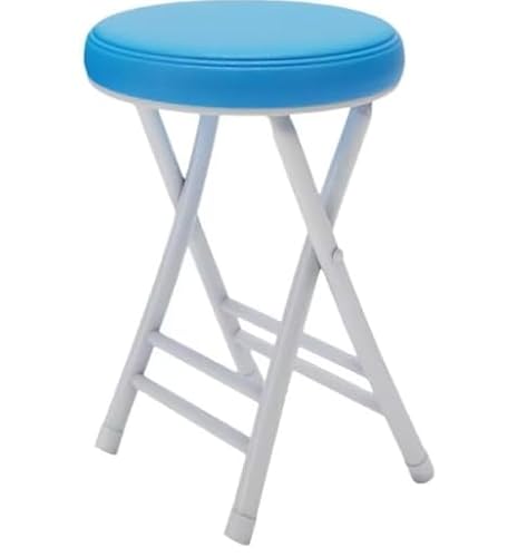 折り畳みチェア パイプ椅子 丸 椅子 折りたたみ ダイニングチェア スツール 滑り止め 快適 耐荷重150kg 背もたれなし コンパクト 軽量 持ち運び 屋内外 イベント 座面直径約30×高さ約50cm (D)