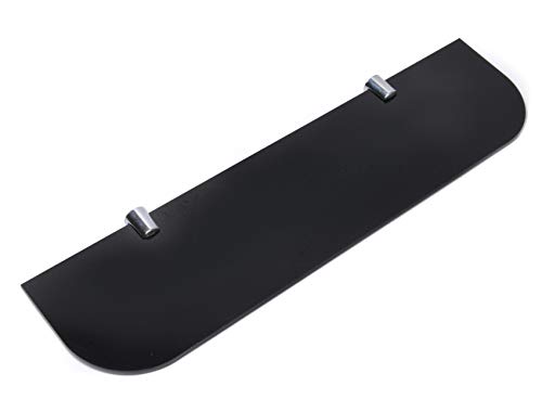 BSM Marketing Étagère murale flottante en acrylique (bords incurvés) avec supports chromés disponible en transparent/noir et blanc (noir, 300 x 100 mm) Cover
